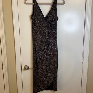 Multi color glitter midi dress